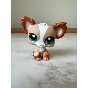 Littlest Pet Shop LPS Chihuahua #1082 Brown White Shimmer Journal Dog Blue Eyes